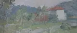 Untitled by Peter Greenham, oil on board, sold Jun 2018
