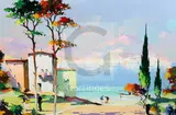 Santa Margarita (Italian Riviera)' signed and inscribed 20 x 30in by Cecil Rochfort D'Oyly-John, oil on canvas, sold Jun 2018