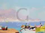 French Rivierasigned and inscribed by Cecil Rochfort D'Oyly-John, oil on canvas, sold Jun 2018
