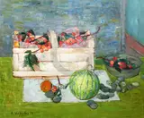 Nature morte, 1959' signed 21 x 25.5in by André Vignoles, oil on canvas, sold Jun 2018