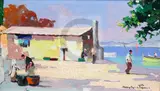 South of Francesigned and titled by Cecil Rochfort D'Oyly-John, oil on canvas, sold Jun 2018