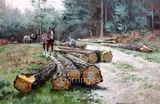 Timber' signed 15.5 x 23.5in by Rosemary Sarah Welch, oil on canvas, sold Jun 2018