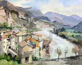 Untitled by Georges Robin, oil on canvas, sold Jun 2018