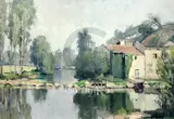 Untitled by Georges Robin, oil on card, sold Jun 2018