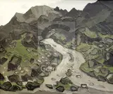 Given by the artist by Kyffin Williams, oil on canvas, sold Jun 2018