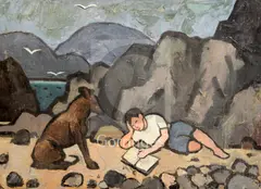 Untitled by Kyffin Williams, oil on canvas, sold Jun 2018