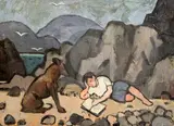 Untitled by Kyffin Williams, oil on canvas, sold Jun 2018