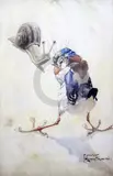 2 watercoloursConfrontation and The calm before the stormsigned14 by Harry Rountree, watercolor, sold Jun 2018