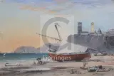 Untitled by Edward William Cooke, 1869, pastel and pencil, sold Jun 2018