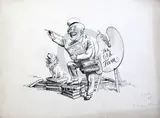Summer Number' and 'The Old Firm' monogrammed 10.5 x 15in., unframed by Frank Reynolds, ink, sold Jun 2018