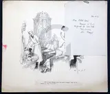 We'll make madam look 10 years younger even if it takes all day to do it' dated 4th August 1949 12 x 14in., unframed, accompanied with a letter from the artist by Douglas Lionel Mays, ink, sold Jun 2018