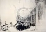 Untitled by Claude Allin Shepperson, etching and pen, sold Jun 2018