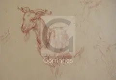 early drawings by William Shackleton, pencil and chalk, sold Jun 2018