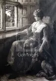 Anxious Moments' signed 29 x 21.5in by Herbert Dicksee, etching, sold Jun 2018
