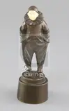Modelled standing with hands by Peter Tereszczuk, bronze and ivory, sold Jun 2018