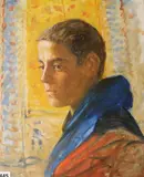 Portrait of a young man by Nils Asplund, oil on canvas, sold Jun 2018