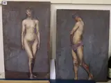 A portfolio of life studies in charcoal and by Eleanor Winter, 1906, charcoal and two, sold Jun 2018