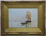 Near Venice' signed 31 x 49cm by Frank Henry Mason, watercolour, sold Jun 2018