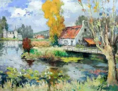 Untitled by Jacques Geuens, oil on canvas, sold Jun 2018