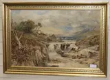 Glen Etive, monogrammed and dated 1867 46 x 72cm by Henry Holding, 1867, watercolour, sold Jun 2018