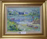 Bateaux a Meriex by Yolande Ardissone, oil on canvas, sold Jun 2018