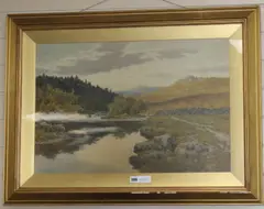 On the River Dartmoor by Arthur Suker, watercolour, sold Jun 2018