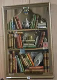Clin d'Oeuil study of a bookshelf by Deborah Jones, oil on canvas, sold Jun 2018