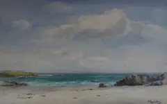 North Sands, Iona by Wycliffe Egginton, watercolour, sold May 2018