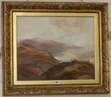 Cumbrian lake scene with sheep by Edward George Hobley, 1909, watercolour, sold May 2018