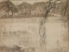 Goodbye September by Robert Greenhalf, etching, sold May 2018