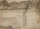 Goodbye September by Robert Greenhalf, etching, sold May 2018