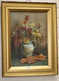 Wallflowers by Eleanor Winter, 1904, watercolour, sold May 2018