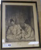 Dry point etching by Elizabeth Keith, etching, sold May 2018