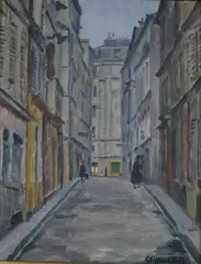 Passage Cardinet by Clifford Eric Martin Hall, oil on board, sold May 2018