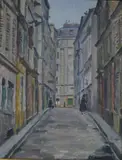 Passage Cardinet by Clifford Eric Martin Hall, oil on board, sold May 2018
