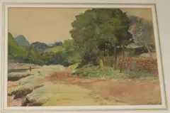 Dittisham on the Dart by Joseph Knight, watercolour, sold Apr 2018
