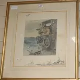 TBD's (The Beef Convoy) and RNRT by Charles Johnson Payne, pencil, sold Apr 2018