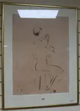 Violinist 8 by Jake Sutton, charcoal on paper, sold Apr 2018