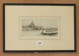 St Paul's from The Thames by Herbert George Hampton, etching, sold Apr 2018