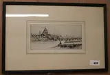 St Paul's from The Thames by Herbert George Hampton, etching, offered Apr 2018