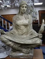 A plaster figure of Clotho, 1924 by William Dick, sculpture, sold Apr 2018