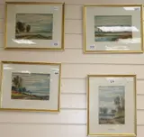 A set of four small by Abraham Hulk Junior, watercolour, sold Mar 2018