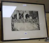 ....Bazaar by Charles William Cain, etching, sold Mar 2018