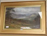 Figures in a landscape by William Lakin Turner, oil on canvas, sold Mar 2018
