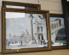 Venetian scenes by William Bernard Reid, oil, sold Mar 2018