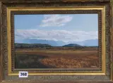 Afternoon Haze, Wanaka, NZ by Andrew Coates, oil, sold Mar 2018