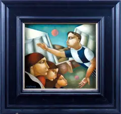 The Players by Ian McWhinnie, oil on board, sold Feb 2012