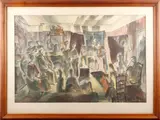 Study of People by Barnett Freedman, Colour print, sold Feb 2012