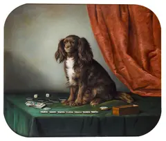 The croupier by Continental School, oil on canvas, sold Feb 2012