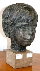 Bust of a young boy by Franta Belsky, circa 1965, sold Jan 2012